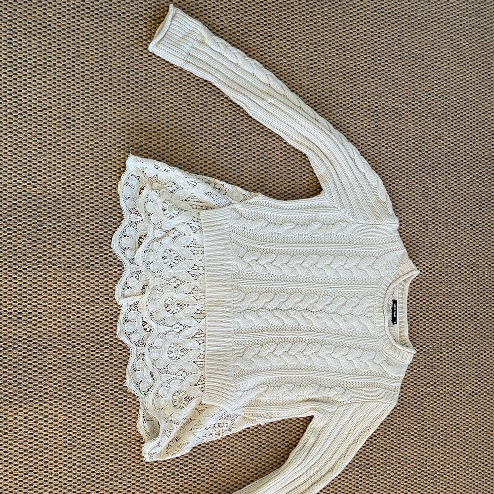 Love Sam sweater with Lace Trim